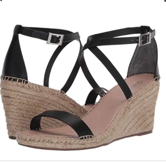 Charles By Charles David Shoes - Charles by Charles David. Black Natural Nola Wedge Sandals 10M